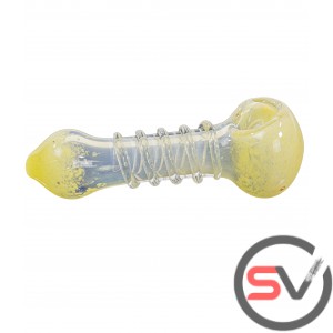 SPIRAL BODY FUMED GLASS PIPE 5inch 3CT/PK